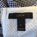 J.Crew  Faux Wrap Gingham Cotton Poplin Mini Dress Blue/White  EUC‎ Size 0 Photo 8