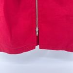 Lafayette 148 New York Red Belted Midi Shirtdress Pockets Front Full Zip Size 16 Photo 8