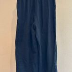 Halara Size M High Waisted Side Pocket Wide Leg Fleece Casual Pants in Black Photo 2