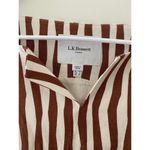 LK Bennett L.K. Bennett London Brown White Wavy Shift Sheath Dress USA 8 Dr Annelin Linen Photo 4