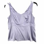 Talbots Vintage  Silk Top Womens 4 Petites Lavender Empire Waist Satin Soft Glam Photo 1