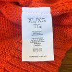 CAbi  sweater siren vest size XL red/orange unique drape cut out asymmetr… Photo 2