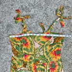 Cynthia Rowley Linen Blend Multicolor Tropical Wide Leg Jumpsuit Medium M Photo 8