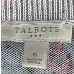 Talbots S1  Floral‎ Print Cardigan Sweater Button Front Cotton Blend Small Photo 1
