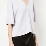 Dion Lee V-neck whitewash cutout back T-shirt top in muted pink size 4 small Photo 0