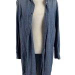 See By Chloe  Womens Size 6 Long Sleeve Chambray Button Front Midi Shirtdress Photo 11