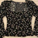 Reformation Black Calla Floral Blouse Photo 1