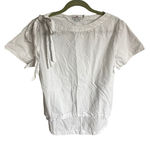 Vineyard Vines  Womens White Short Sleeve Tie Neck Top Large‎ Photo 0