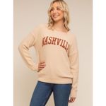 Thread & Supply Nashville Sweater Womens Large Beige Sand Cozy Soft Fuzzy Lounge Photo 7