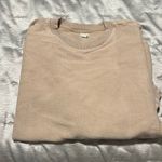 Aerie Tan Corded Crew Neck Sweatshirt Photo 0