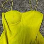 Timing Bright Yellow/Green Ribbed Top Photo 2