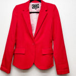 Ambiance Red Blazer Womens Small Single Breasted Holiday Christmas Office Career Photo 0