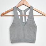 Free People Medium  Movement Free Throw Crop Bra Top Gray BNWTS Photo 0