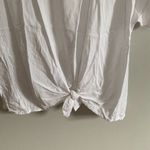 Loft  White Front Tie Knot T Shirt Photo 5