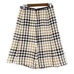 Perry Ellis VTG 90s Houndstooth Skirt Womens 4 Academia Schoolgirl Classic Photo 1