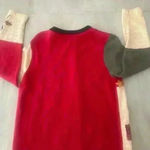 Vintage Christmas Embroidered Sweater Patchwork Medium Ugly Christmas Sweat Red Photo 8