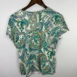 Croft & Barrow Croft‎ & Barrow Paisley Top Womens XL Multicolor Stretch Tee Preppy Resort Retro Photo 1