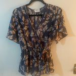 Sienna Sky Blue Floral Blouse Photo 0