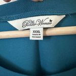 The Pioneer Woman Blouse Floral Sleeves Pullover Teal Blue Cottage Chiffon 3X Green Photo 3