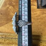 Natural Tanzanite Sapphire Sterling Silver Cocktail Ring Size 7 Photo 7