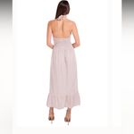 SEASPICE resort Daphne Halter maxi dress NWT‎ XL 100% Peruvian cotton Tan Photo 3