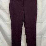 NEW Alfani women's deep red purple slim leg tummy control stretch casual pants 6 Size 6P Photo 0
