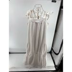 Haute Hippie  Long Dress Women’s White Boho Ruffle Smocked Preppy Size XL Photo 10