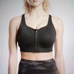 Athleta Advance Front Zip Criss Cross Black Bra Womens 38C Photo 5