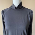 Athleta  | Black Cold Shoulder Long Sleeve Turtleneck Top Sz M Photo 2