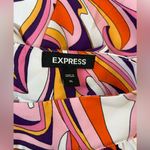 EXPRESS  Abstract Swirl Flowy Maxi Dress with halter Top‎ Sleeveless Size XL Photo 6