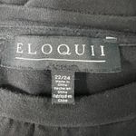 Eloquii Womens Black Top Size 22/24 Ruched Side Modest Contemporary Casual Chic Photo 1