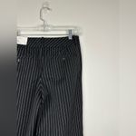 Loft  Marisa Black Stripe Wide Leg Office Trouser Pants Women’s Sz 6 NWT Photo 4