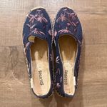 Soludos Anthropologies Navy Floral Embroidered Espadrille Flats Women 7.5 Beach Photo 1