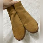 Steve Madden  Leather Suede Thinker Booties Tan Boot Block Stacked Heel Size 7.5 Photo 9