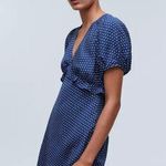 Madewell NWOT Puff-Sleeve Ruffle Mini Dress in Polka Dot Photo 1