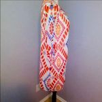 Peach Love California  patterned dress orange blue Photo 1