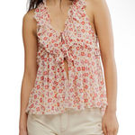 Free People 
Women's Fearless Tie-Front Knit Tank Top Photo 0