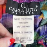 VTG Carole Little Petites 6P Multi Color Floral Watercolor Midi Skirt Women 90s Blue Photo 3