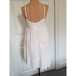 HYFVE  White Smock Tiered Spaghetti Strap Sundress Dress 100% Cotton Size M Photo 2