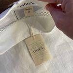 NWT Lintico Zarhara Linen Cutout Turtleneck White Sheath Mini Dress Photo 15