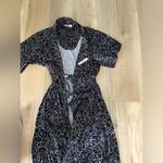 NWT NATORI SIZE SMALL Nomad Scroll ROBE TIE BELT POCKETS Black Photo 3