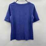 Ellen Tracy  Short Sleeve‎ Split V Neck Top in Dazzling Blue Heather Size M NWT Photo 1
