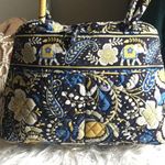 Vera Bradley Eloise Ellie Blue Yellow Paisley Shoulder Carryall Style Bag Photo 4