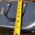 A Bellucci Made In Italy Blue Italian Leather Satchel Shoulder Hand Bag Purse Photo 7