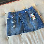 Desigual NWT ‎ Criss Cross Denim Skirt with Embellishments Size 38 Photo 1