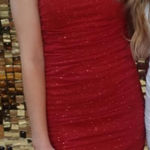 Lucy in the Sky  Red Sparkly Mini Dress Photo 0