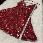 Ashley Lauren NEW Sequin HoCo Mini Dress 4248 in Red Gold Size 4 Photo 4