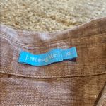J McLaughlin Linen Button Down Shirt Cafe Latte Size XS Tan Photo 2