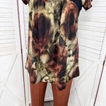Dress Barn  Tie Dye Flutter Sleeve Tunic Top‎ Shirt Brown Black 1X Photo 6