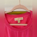 Michael Kors Women’s berry pink short sleeve sweater blouse XL Photo 1